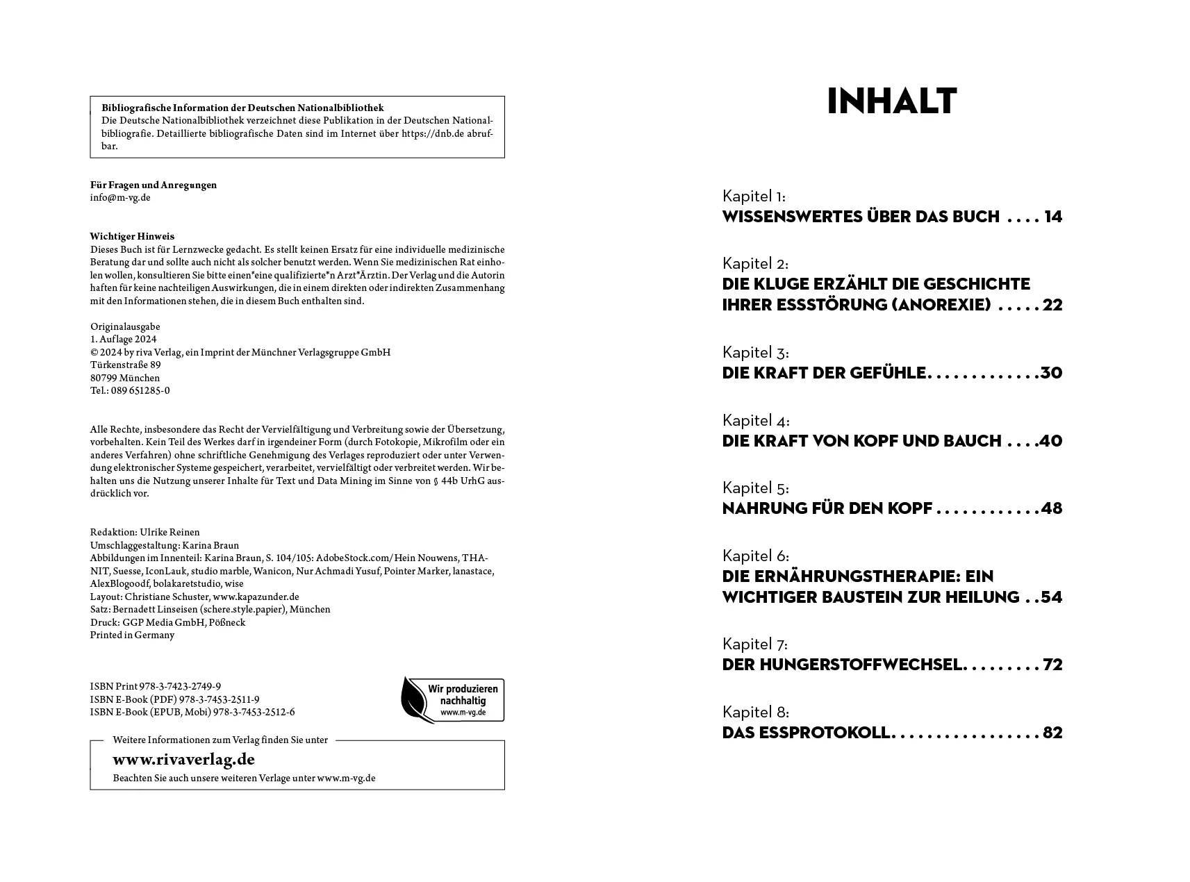 Innenansicht von 'Essstörungen verstehen und überwinden' - Taschenbuch
