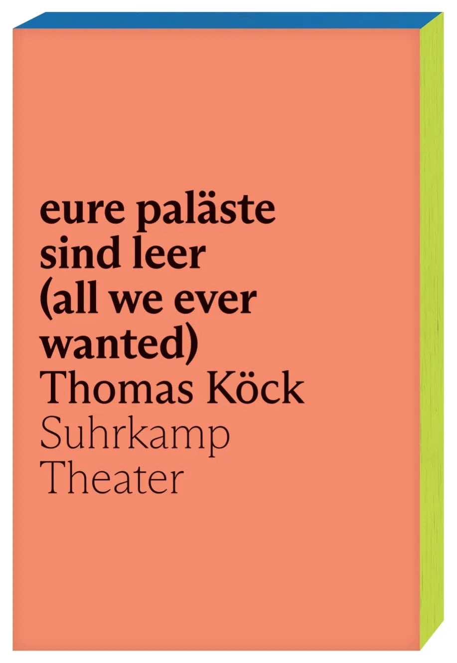 Buchcover von 'eure paläste sind leer' - Taschenbuch von Thomas Köck