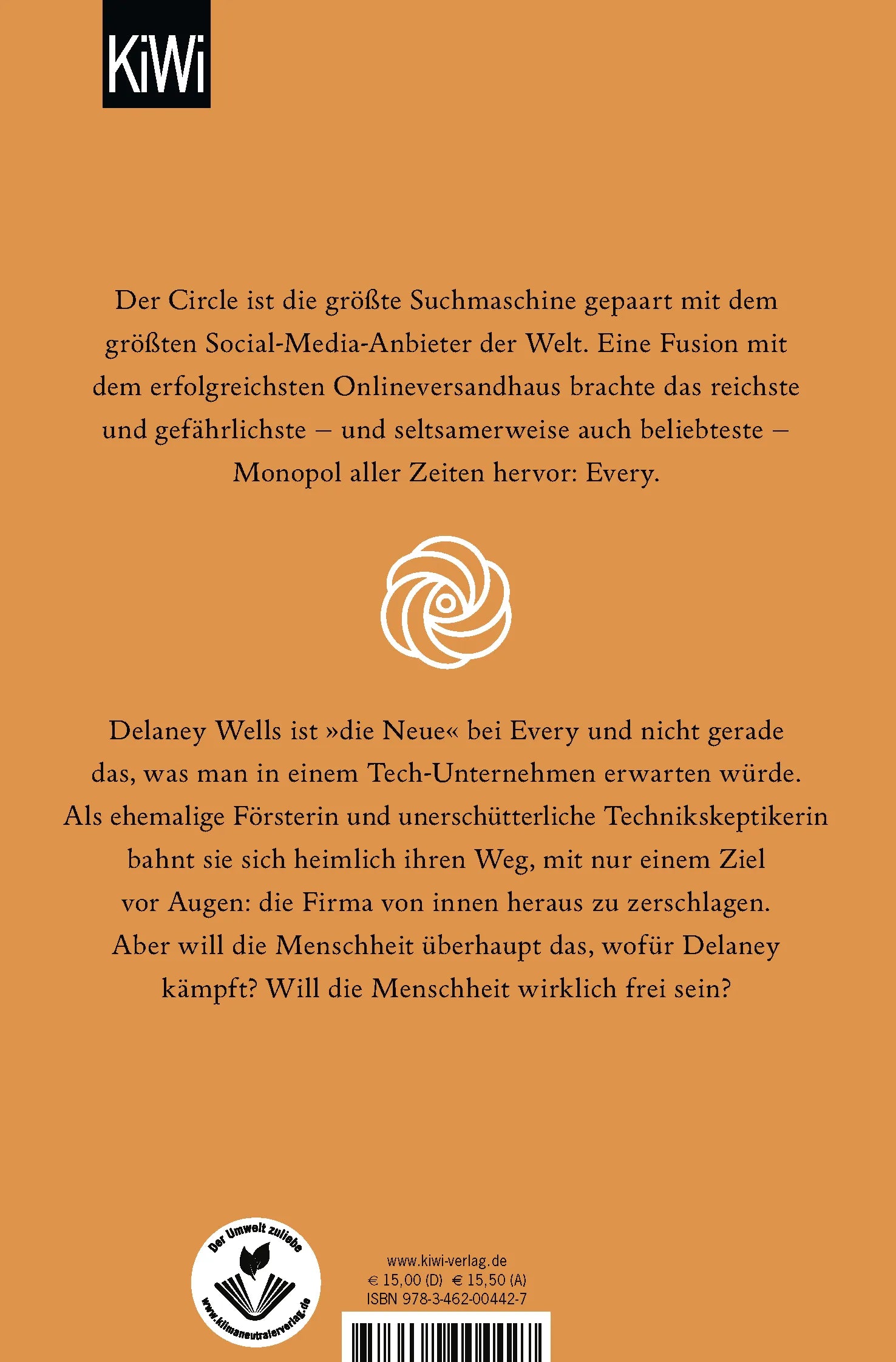 Buchrückseite von 'Every' mit Klappentext - Taschenbuch