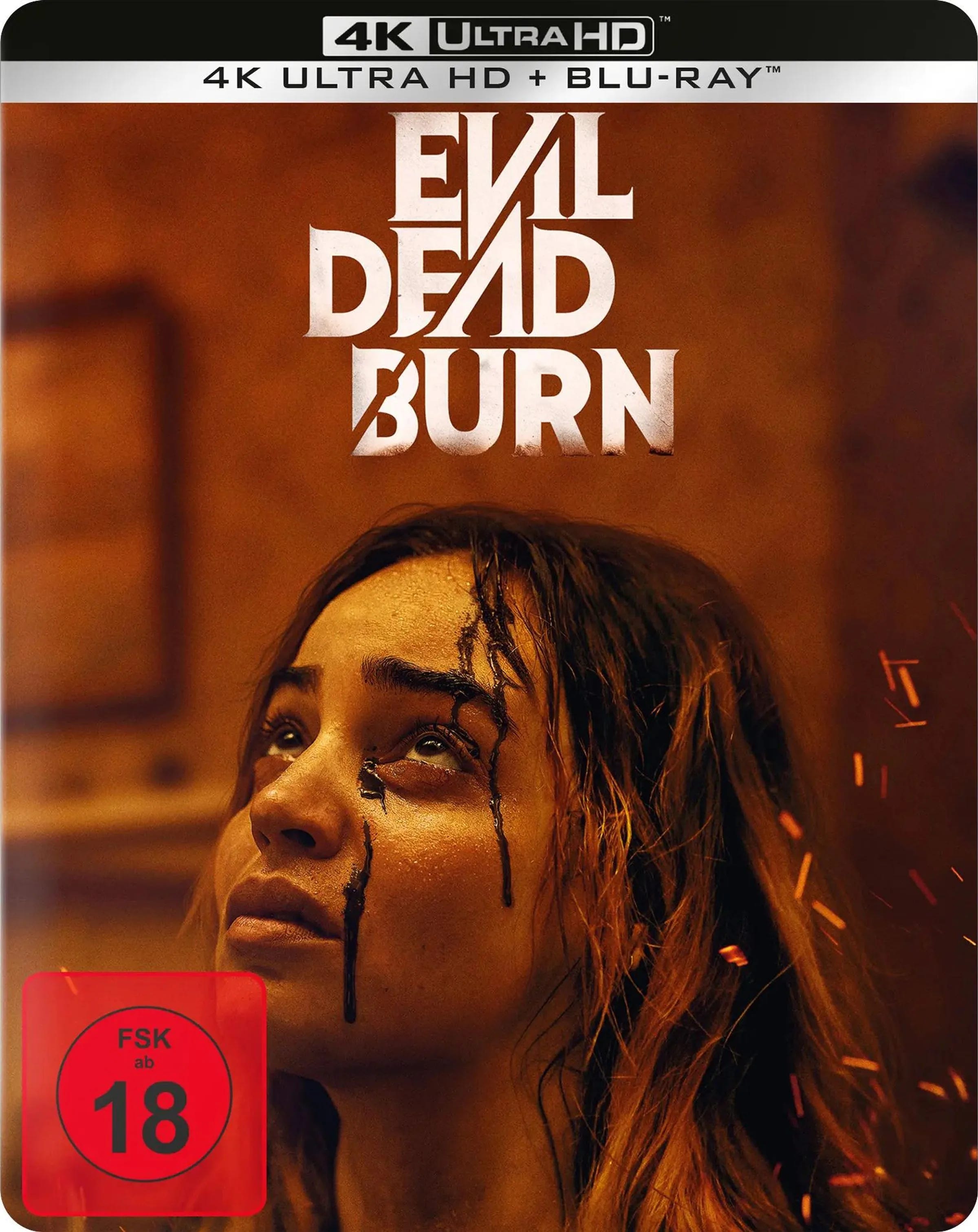 4K UHD Blu-ray-Cover: Evil Dead Burn. Regie: Sebastien Vanicek