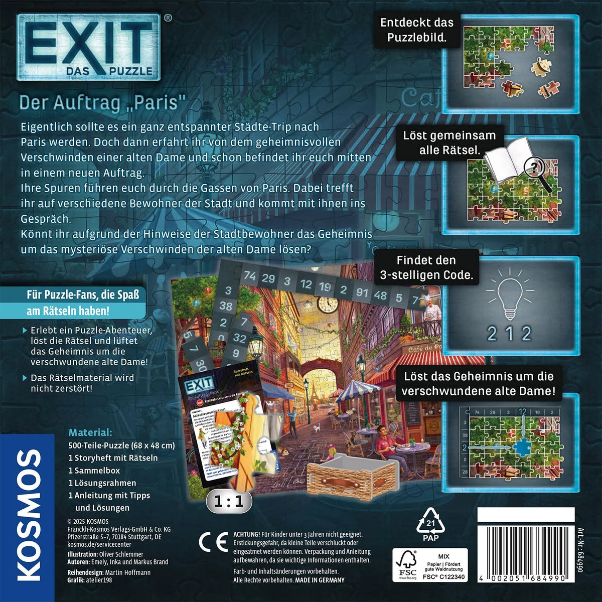 EXIT® - Das Puzzle: Der Auftrag "Paris" – Ansicht