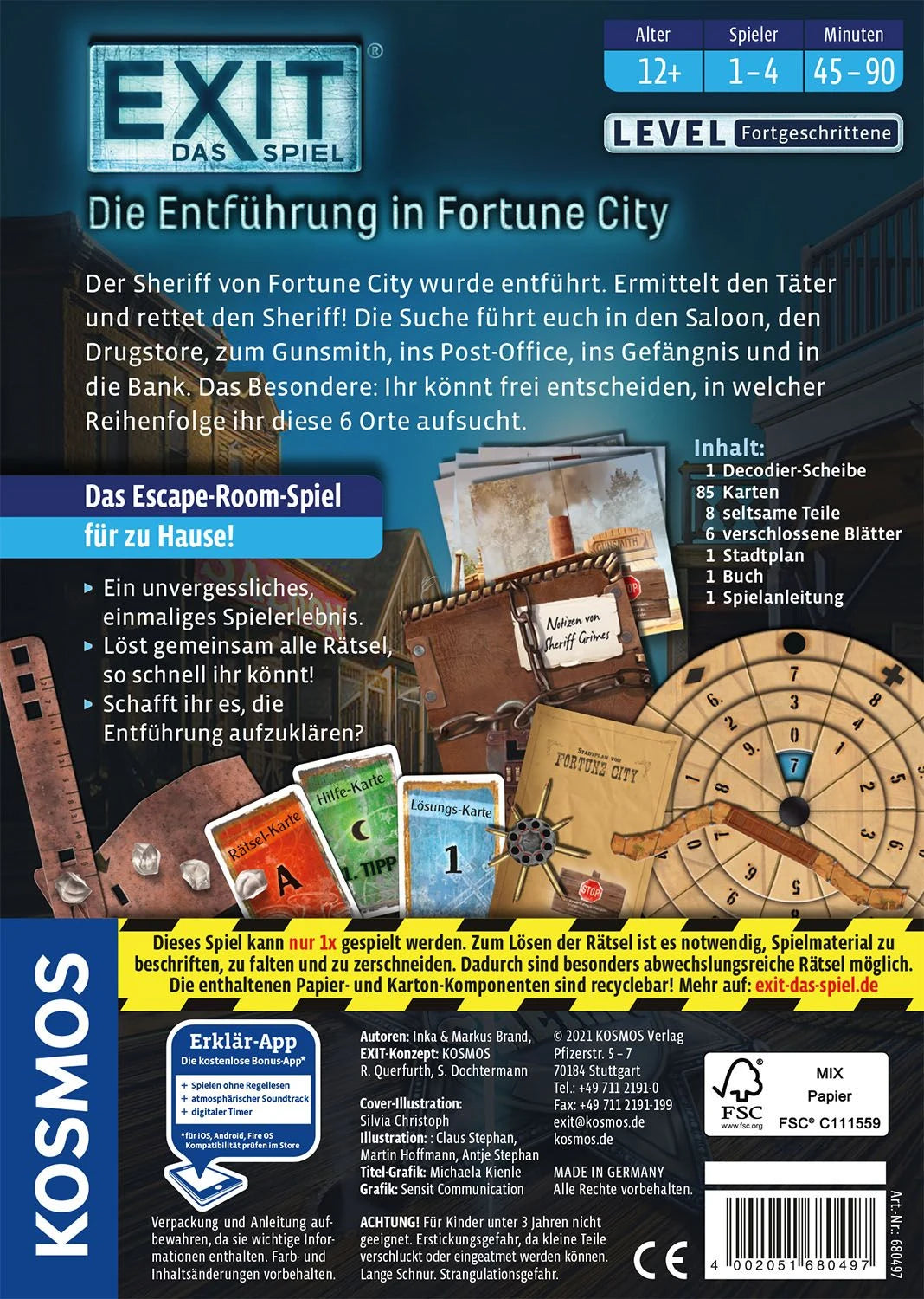 EXIT® Die Entführung in Fortune City (F) – Ansicht