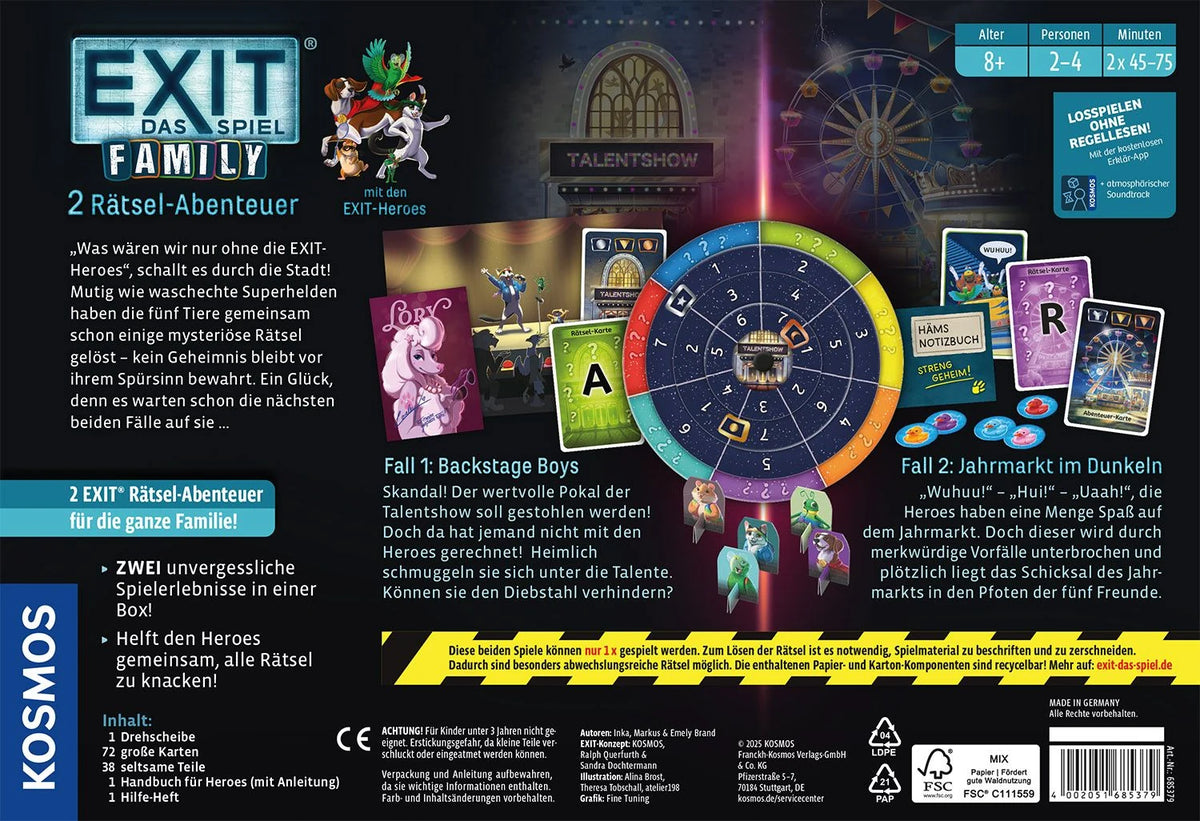 EXIT® - Das Spiel - Family 2 - Backstage Boys/Jahrmarkt im Dunkeln – Ansicht