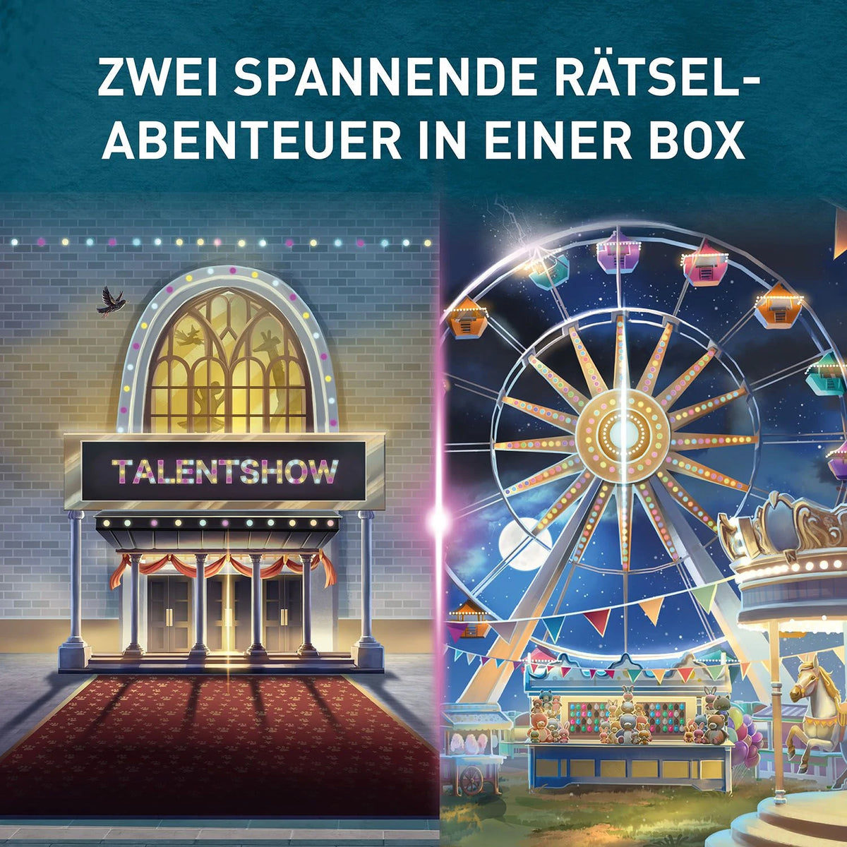 EXIT® - Das Spiel - Family 2 - Backstage Boys/Jahrmarkt im Dunkeln – Ansicht