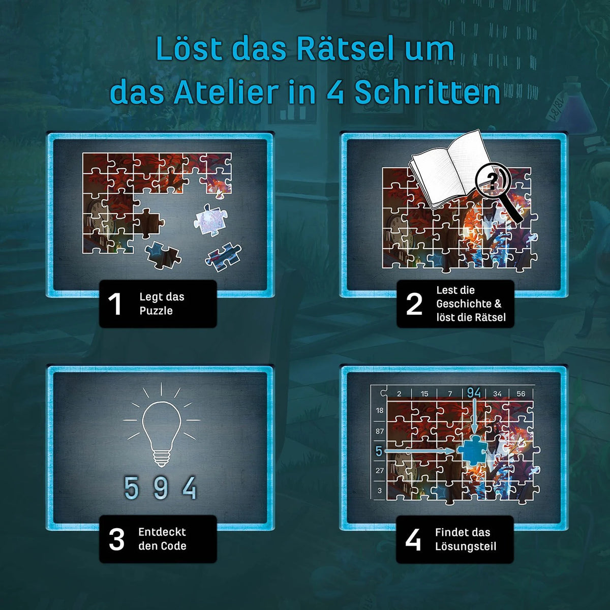 EXIT® Puzzle Das verborgene Atelier – Ansicht