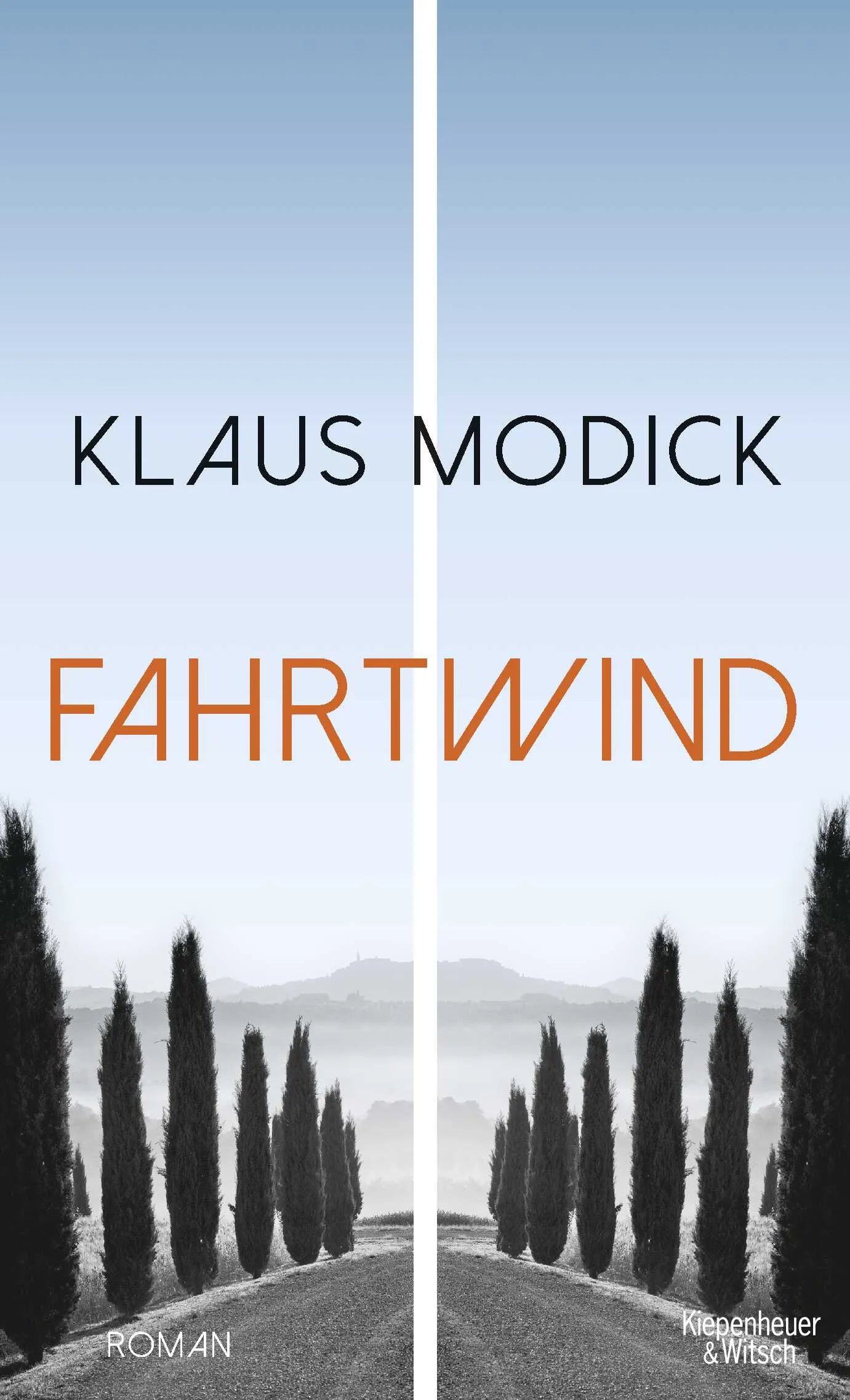 Buchcover von 'Fahrtwind' - Gebundene Ausgabe von Klaus Modick
