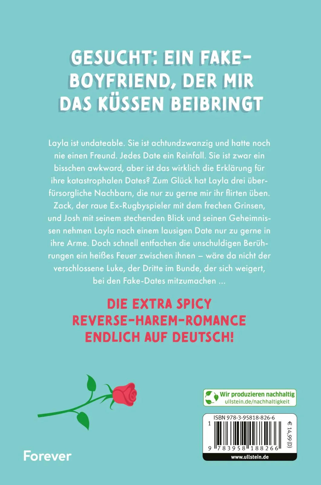 Buchrückseite von 'Faking With Benefits' mit Klappentext - Paperback