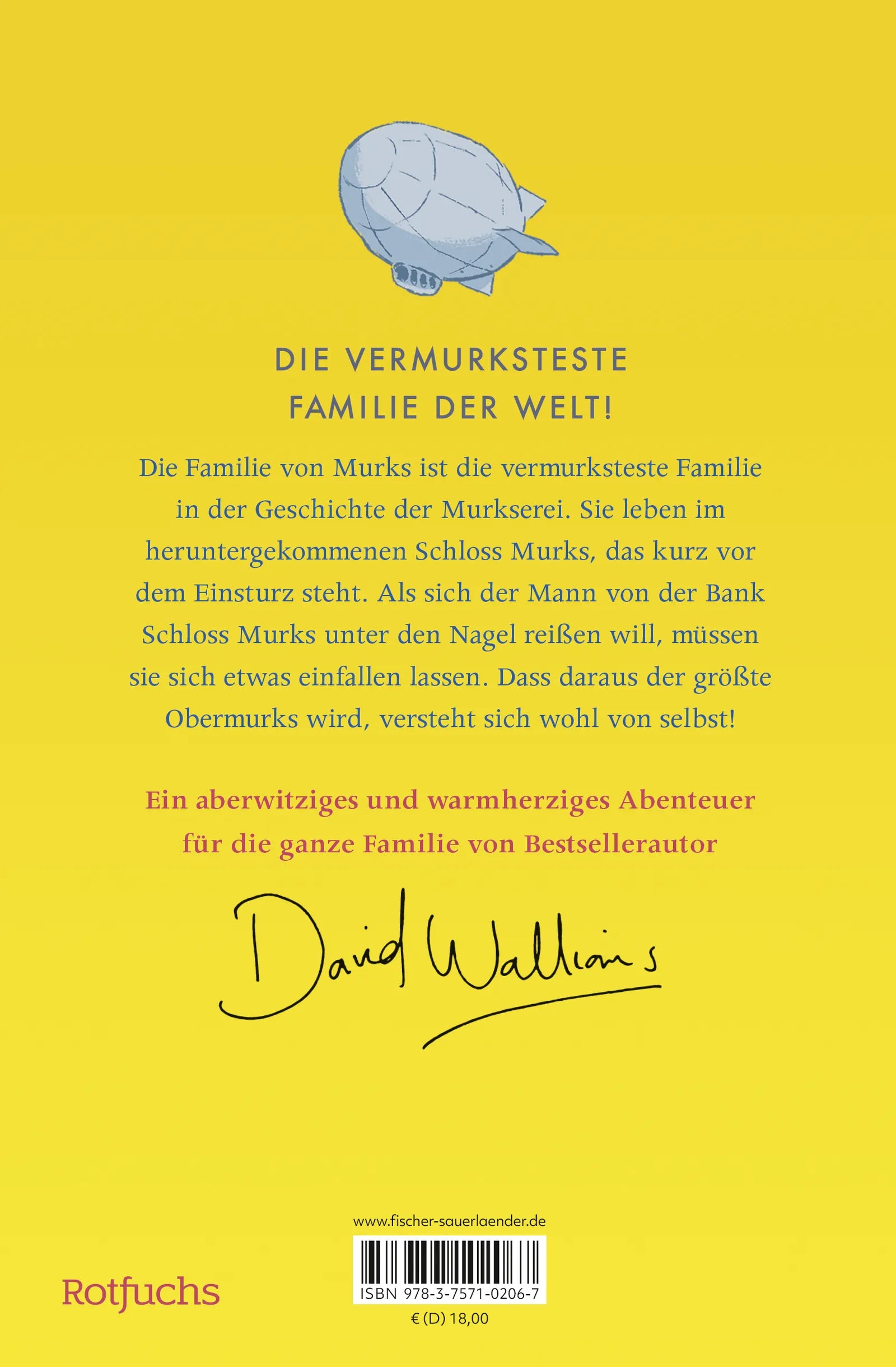 Buchrückseite von 'Familie von Murks' mit Klappentext - Gebundene Ausgabe