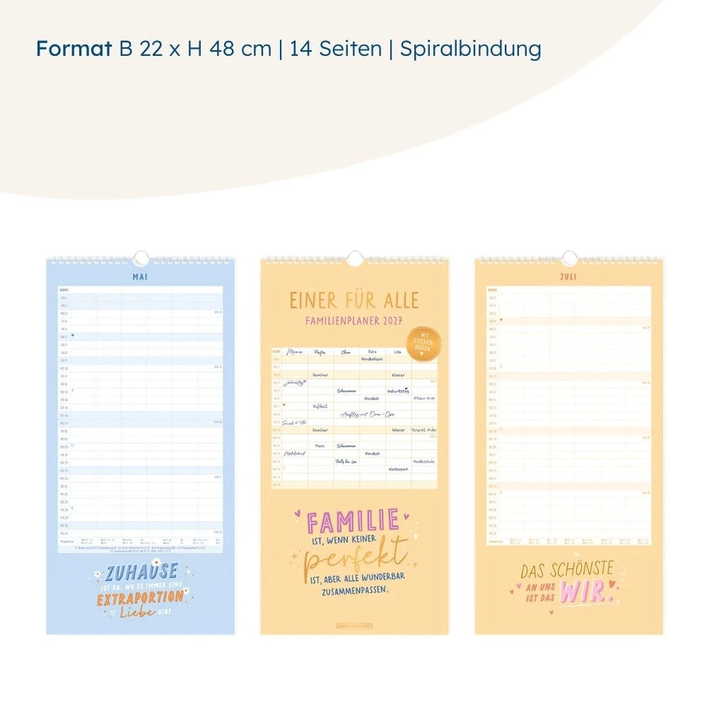 Familienplaner 2027 Einer für alle – Ansicht