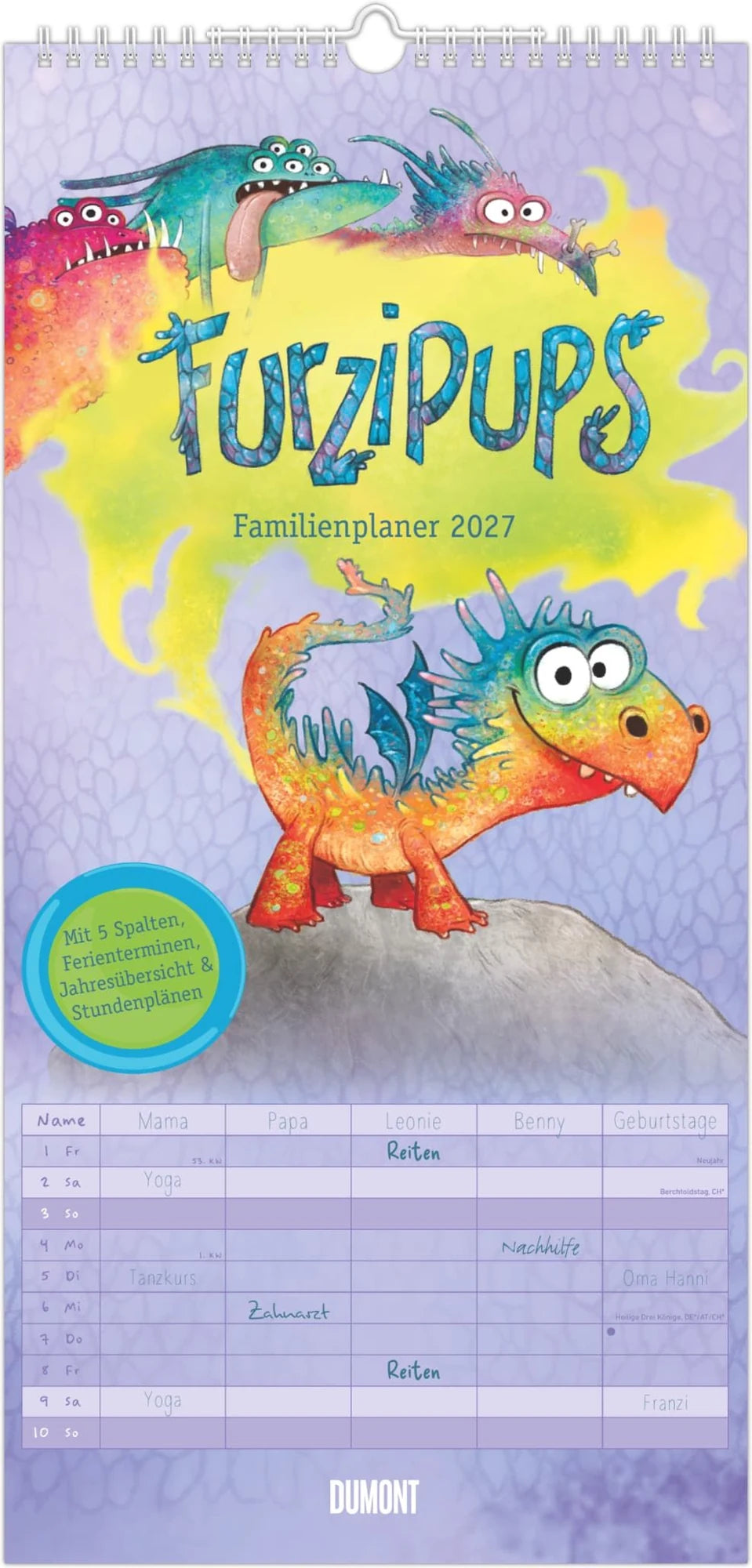 Familienplaner: Familienplaner Furzipups der Knatterdrache 2027