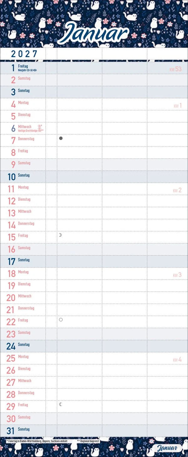 Familientimer Alles ist planbar 2027 – Ansicht