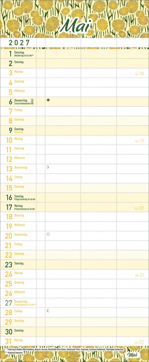 Familientimer Alles ist planbar 2027 – Ansicht