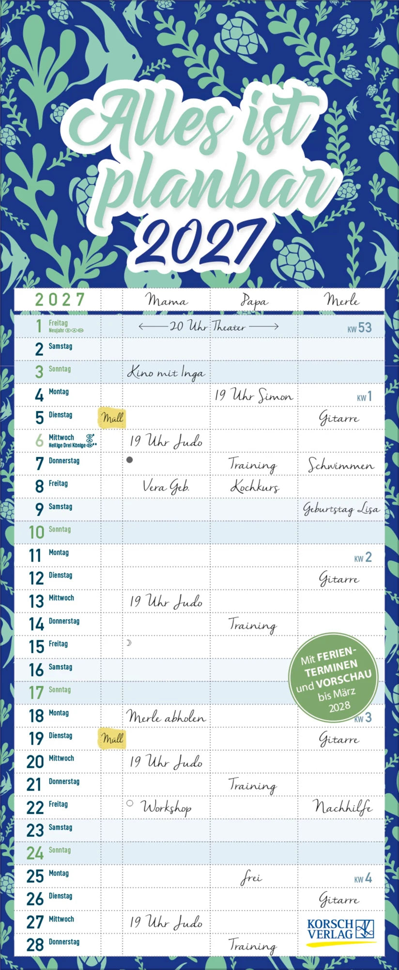 Familienplaner: Familientimer Alles ist planbar 2027