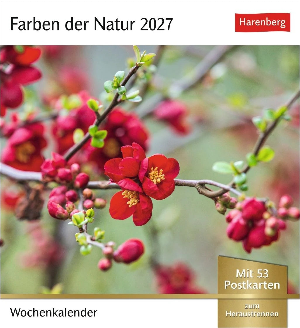 Postkartenkalender: Farben der Natur Postkartenkalender 2027 - Wochenkalender mit 53 Postkarten