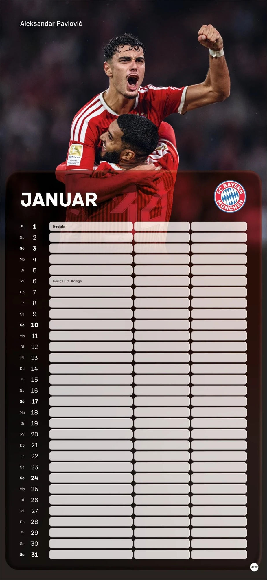 FC Bayern München Fanplaner 2027 – Ansicht