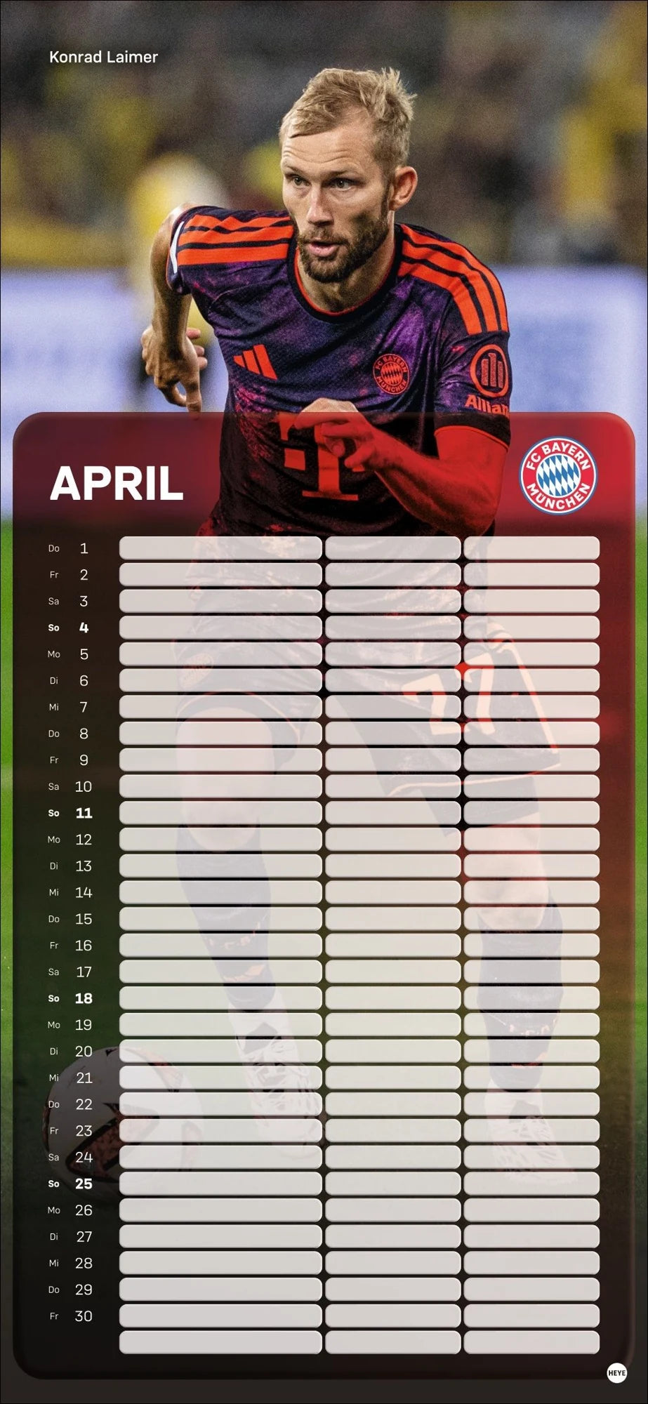 FC Bayern München Fanplaner 2027 – Ansicht