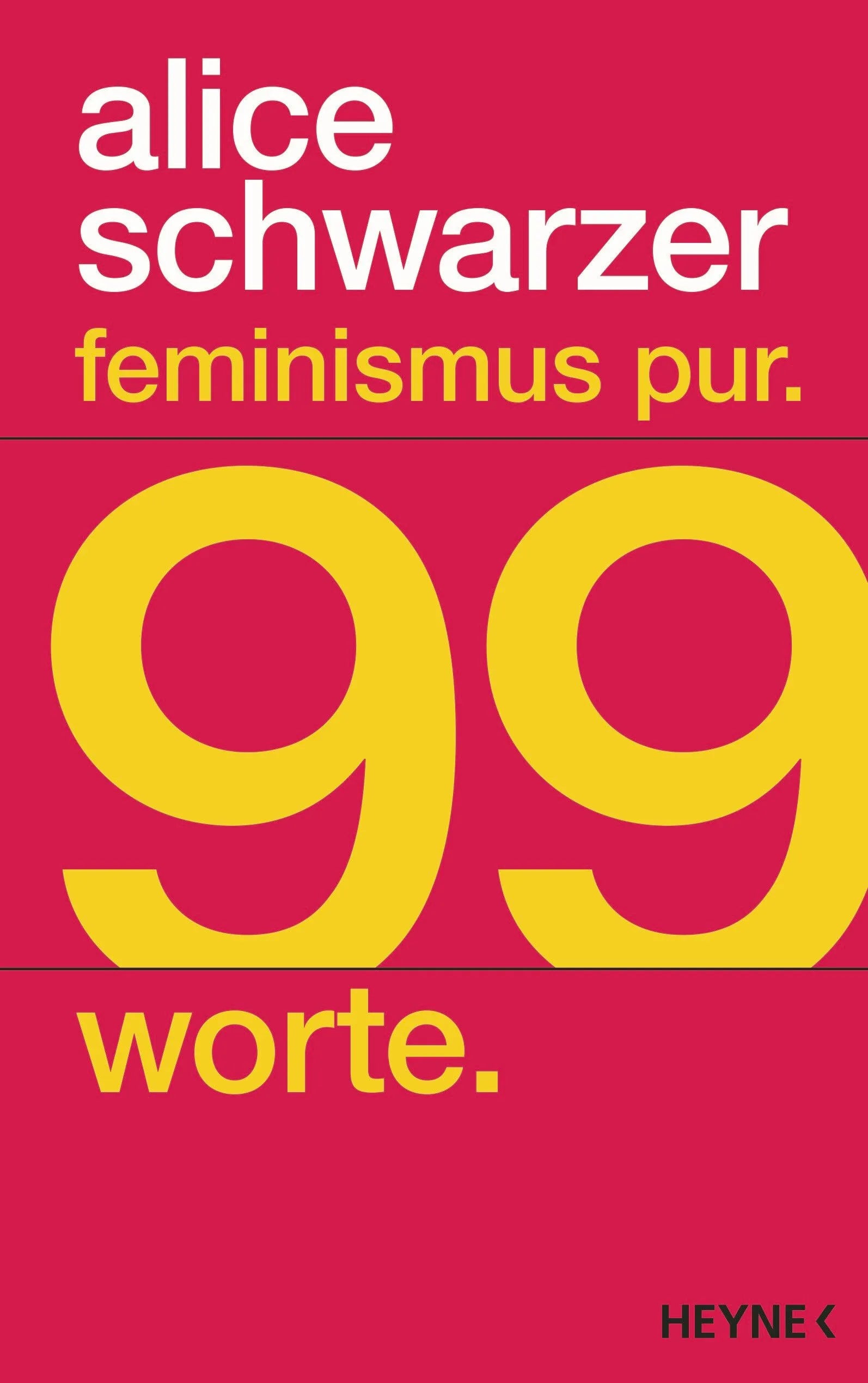 Cover: Feminismus pur. 99 Worte. (Hardcover) von Alice Schwarzer