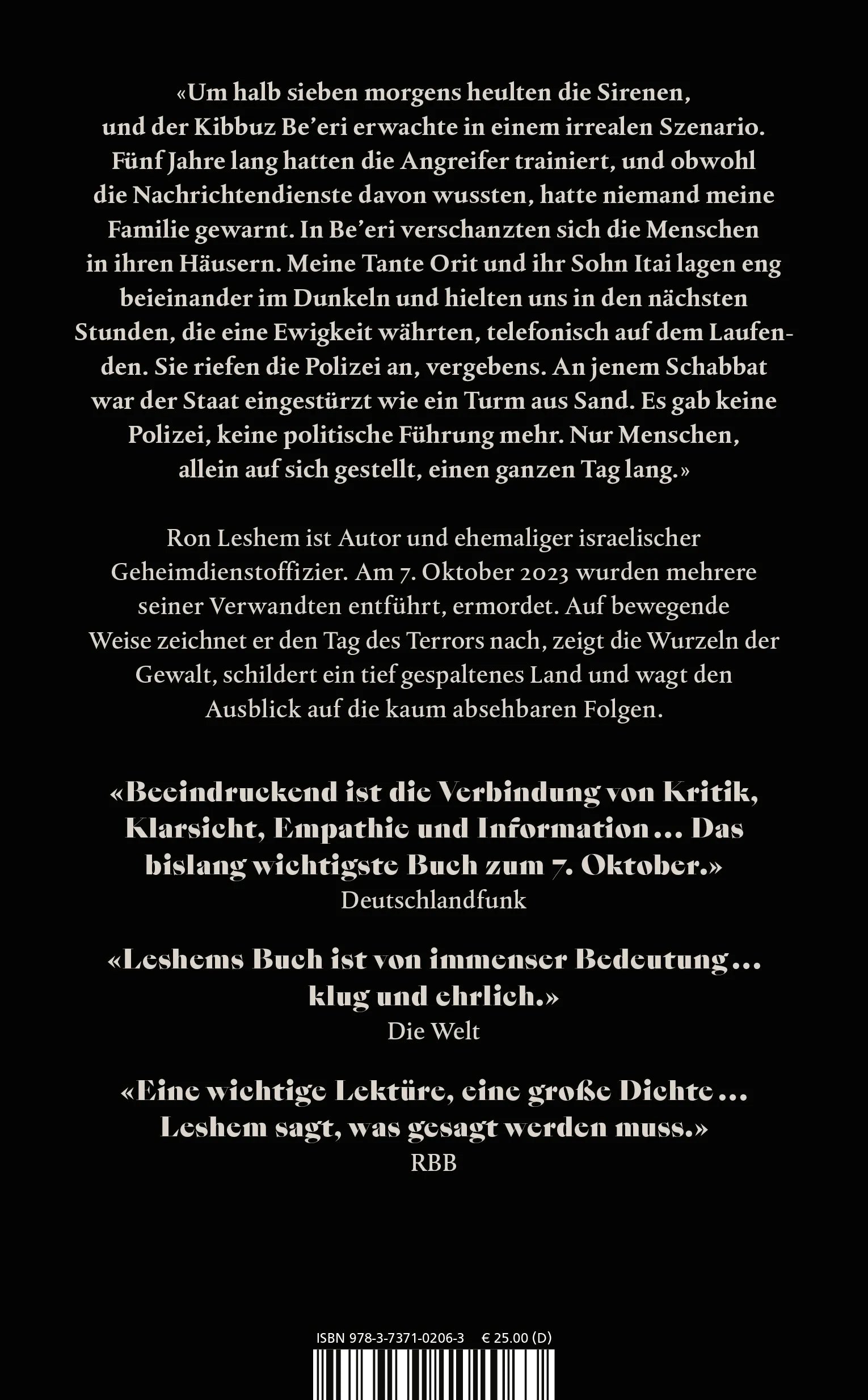 Buchrückseite von 'Feuer' mit Klappentext - Gebundene Ausgabe