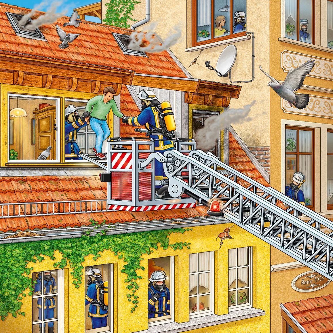 Kinderpuzzle 3x49 Teile - Feuerwehreinsatz – Ansicht