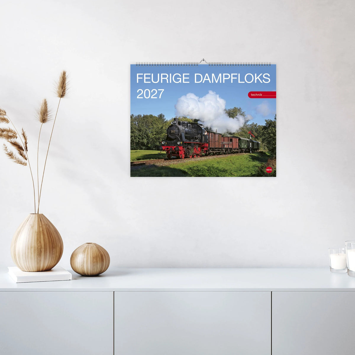 Feurige Dampfloks Posterkalender 2027 – Ansicht