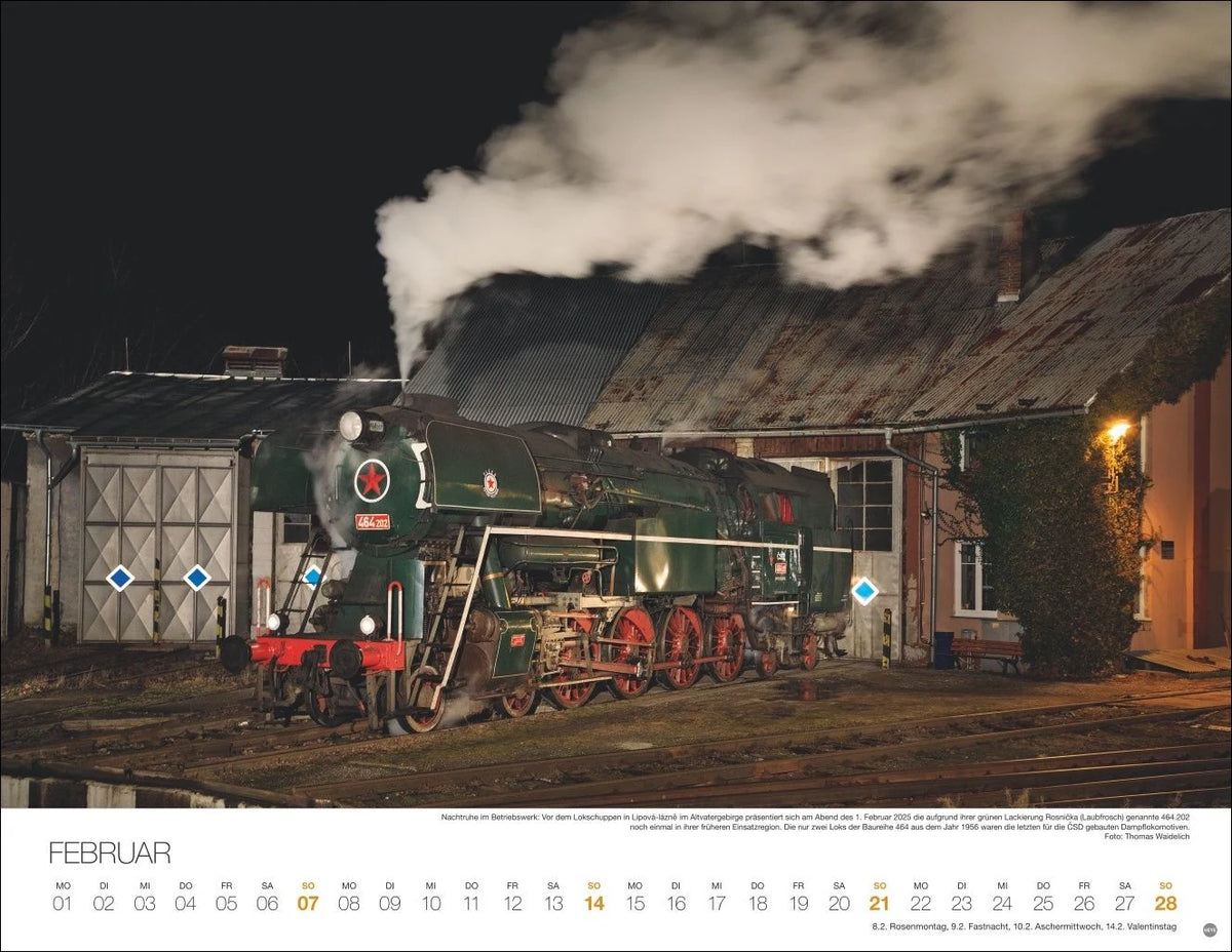 Feurige Dampfloks Posterkalender 2027 – Ansicht