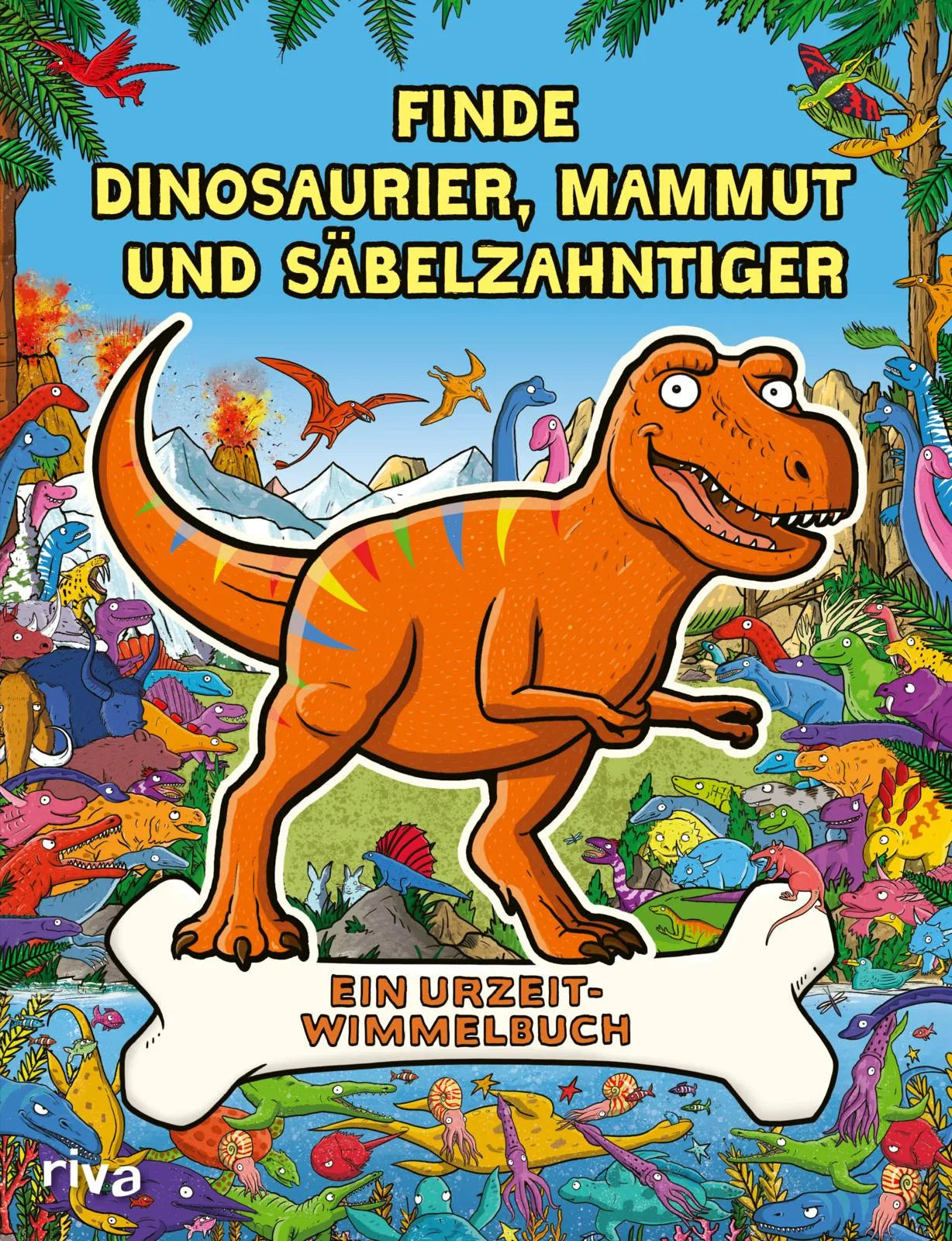 Buchcover von 'Finde Dinosaurier, Mammut und Säbelzahntiger' - Taschenbuch von Helen Brown