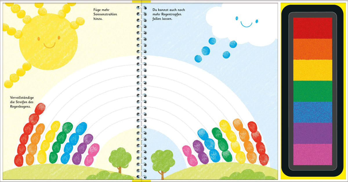 Detailansicht: Fingerstempeln: Frühling (Hardcover)