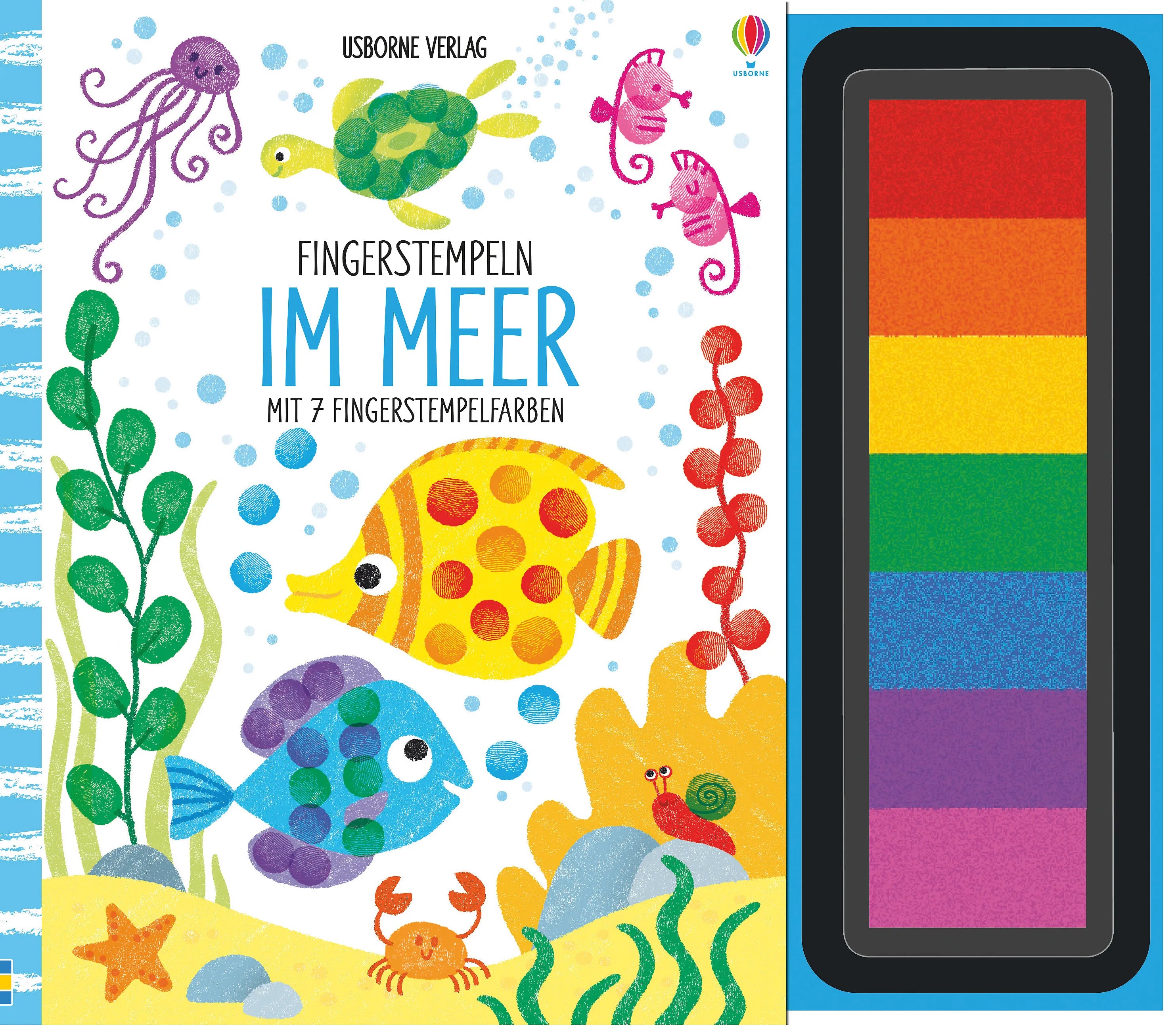 Buchcover von 'Fingerstempeln: Im Meer' - Gebundene Ausgabe von Fiona Watt