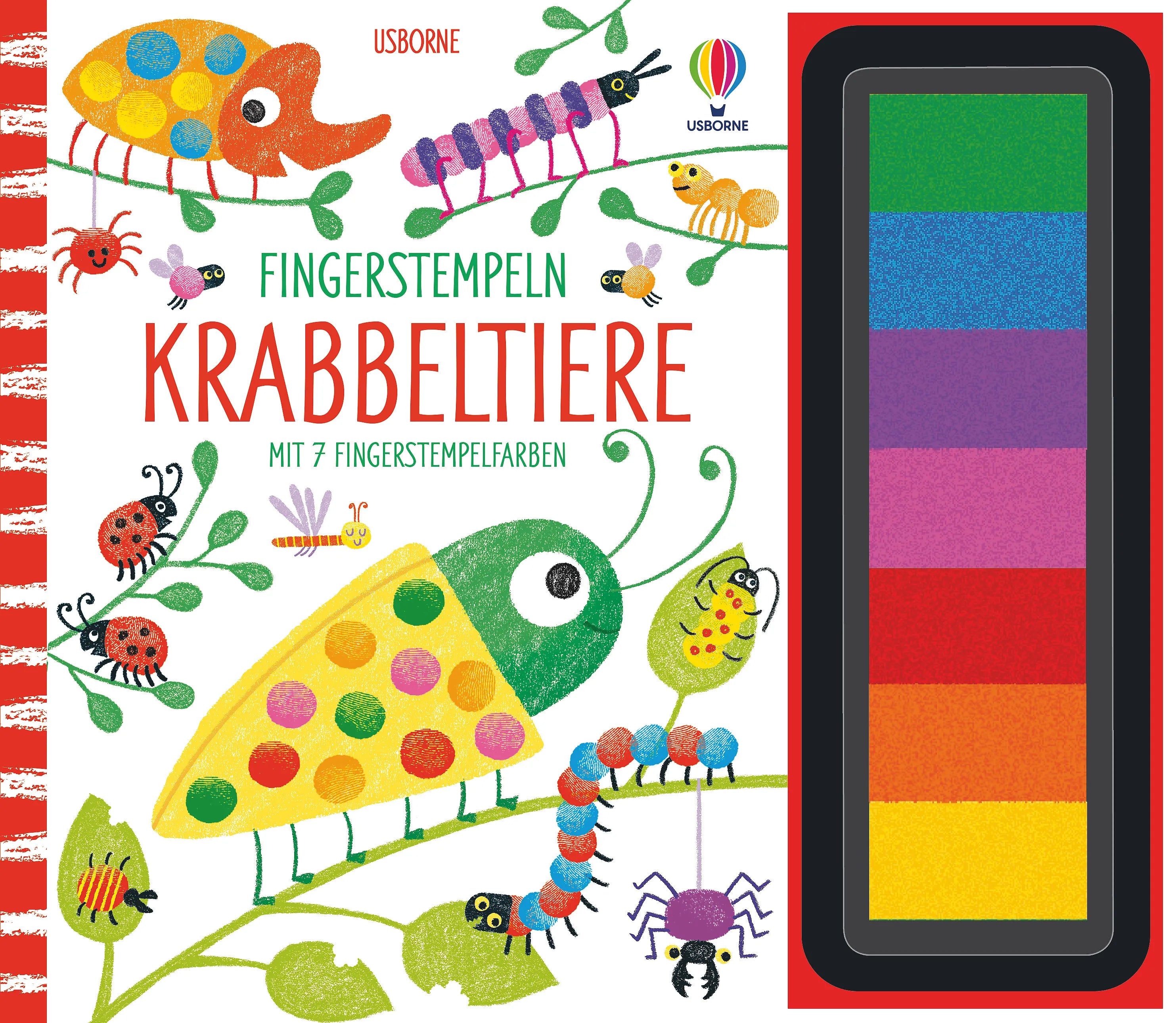 Buchcover von 'Fingerstempeln: Krabbeltiere' - Gebundene Ausgabe von Fiona Watt