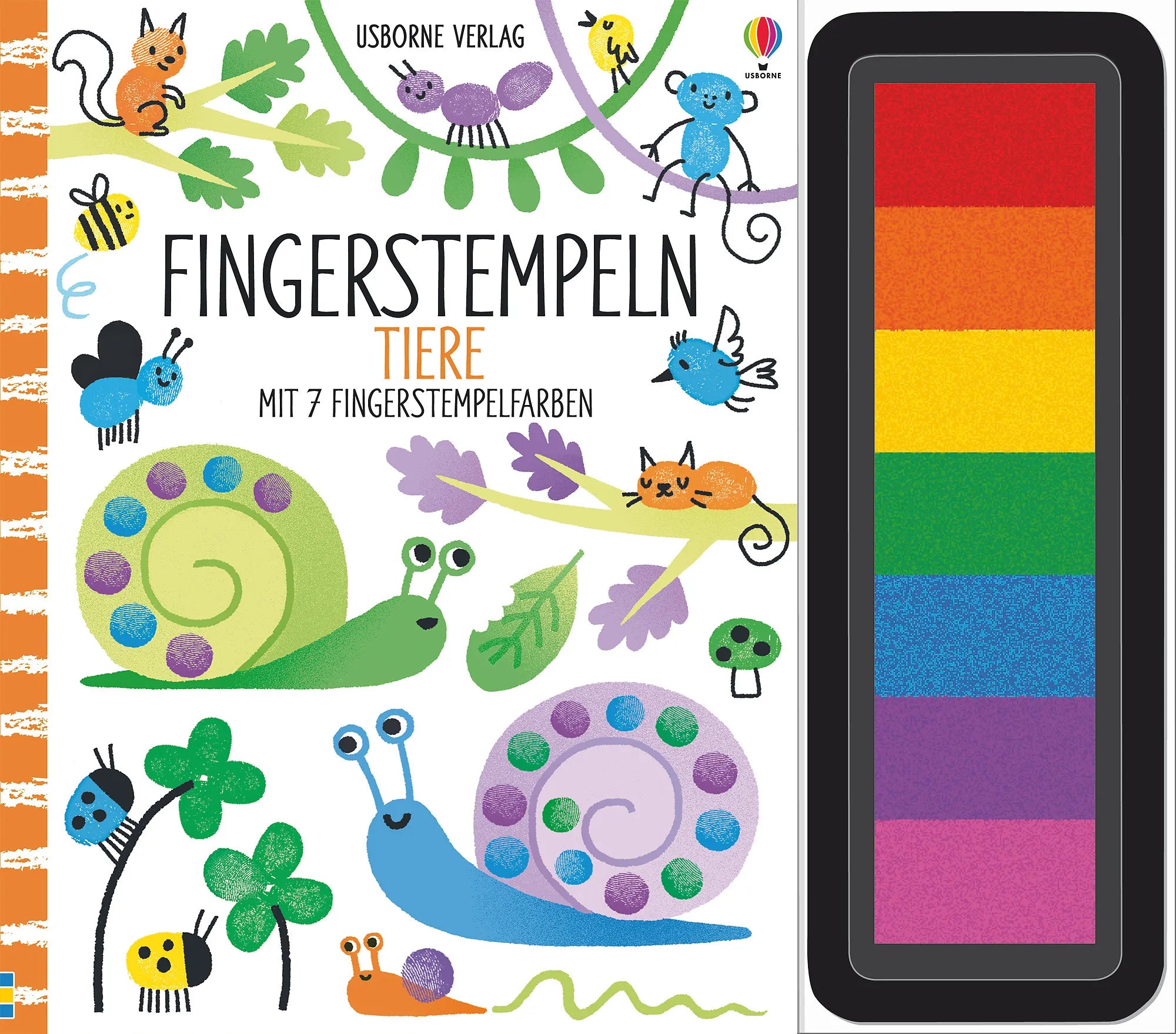 Buchcover von 'Fingerstempeln: Tiere' - Gebundene Ausgabe von Fiona Watt