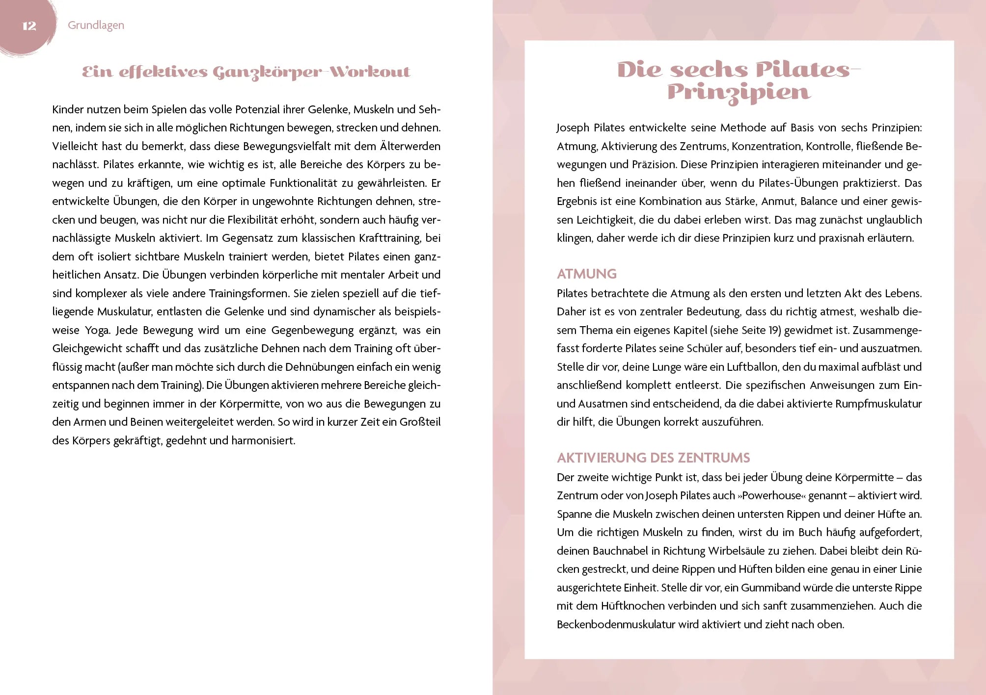 Innenansicht von 'Fit mit Wandpilates' - Taschenbuch