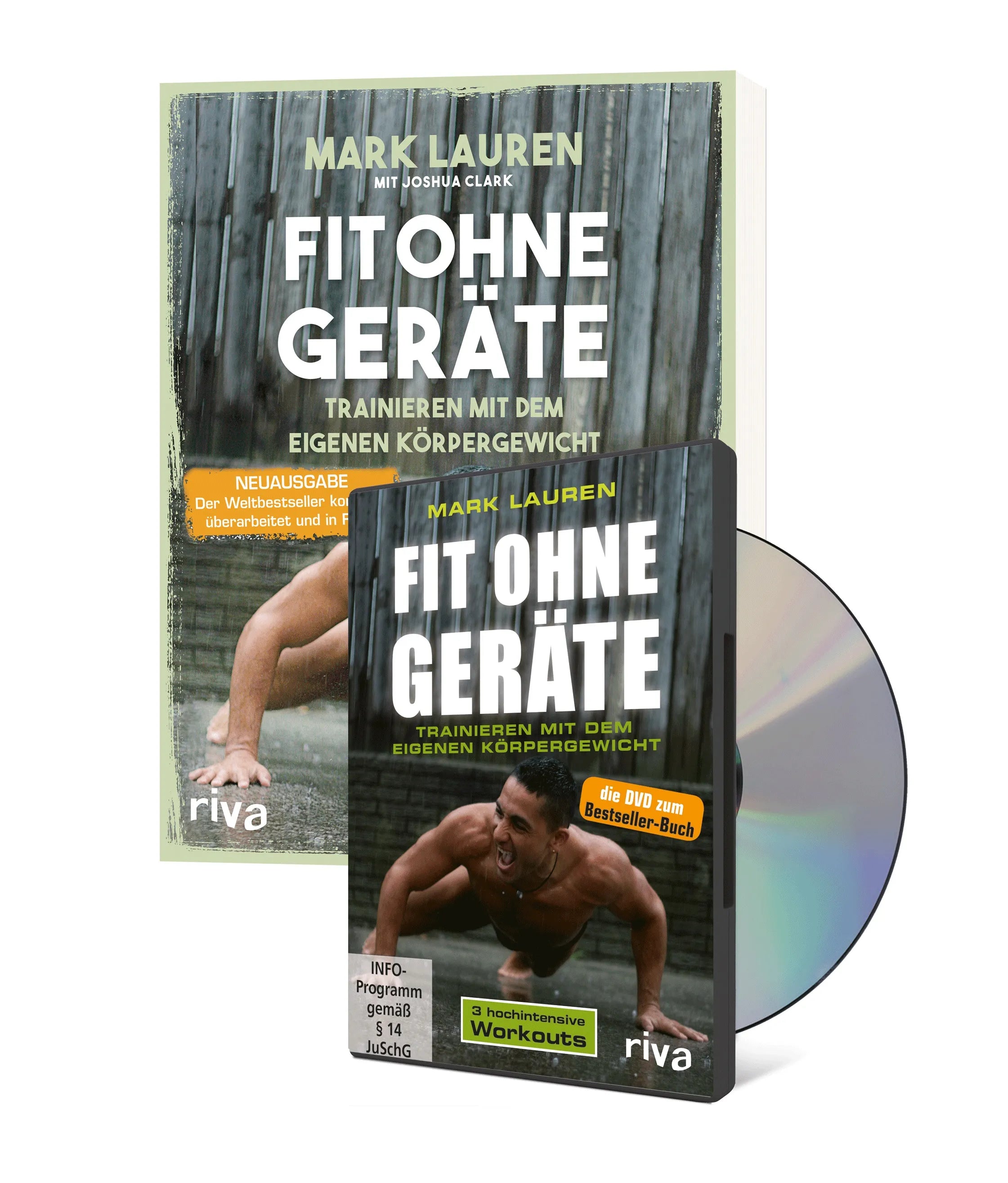 Buchcover von 'Fit ohne Geräte Buch + DVD - Bundle' - Taschenbuch von Mark Lauren