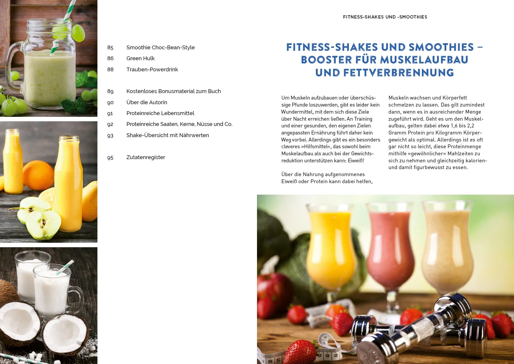 Innenansicht von 'Fitness-Shakes und -Smoothies' - Taschenbuch