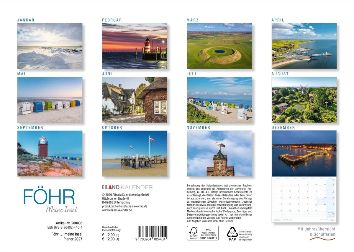 Föhr …meine Insel Kalender 2027 – Ansicht
