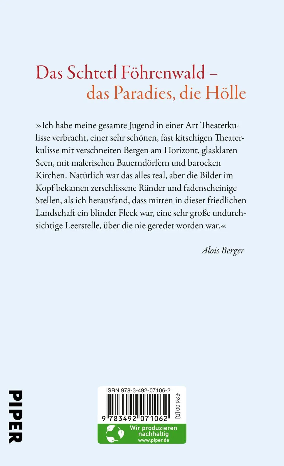 Buchrückseite von 'Föhrenwald, das vergessene Schtetl' mit Klappentext - Gebundene Ausgabe
