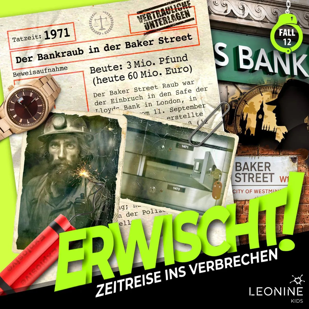 Cover: Folge 12: Der Bankraub in der Baker Street (Hörbuch Download) von Wolfgang Adenberg