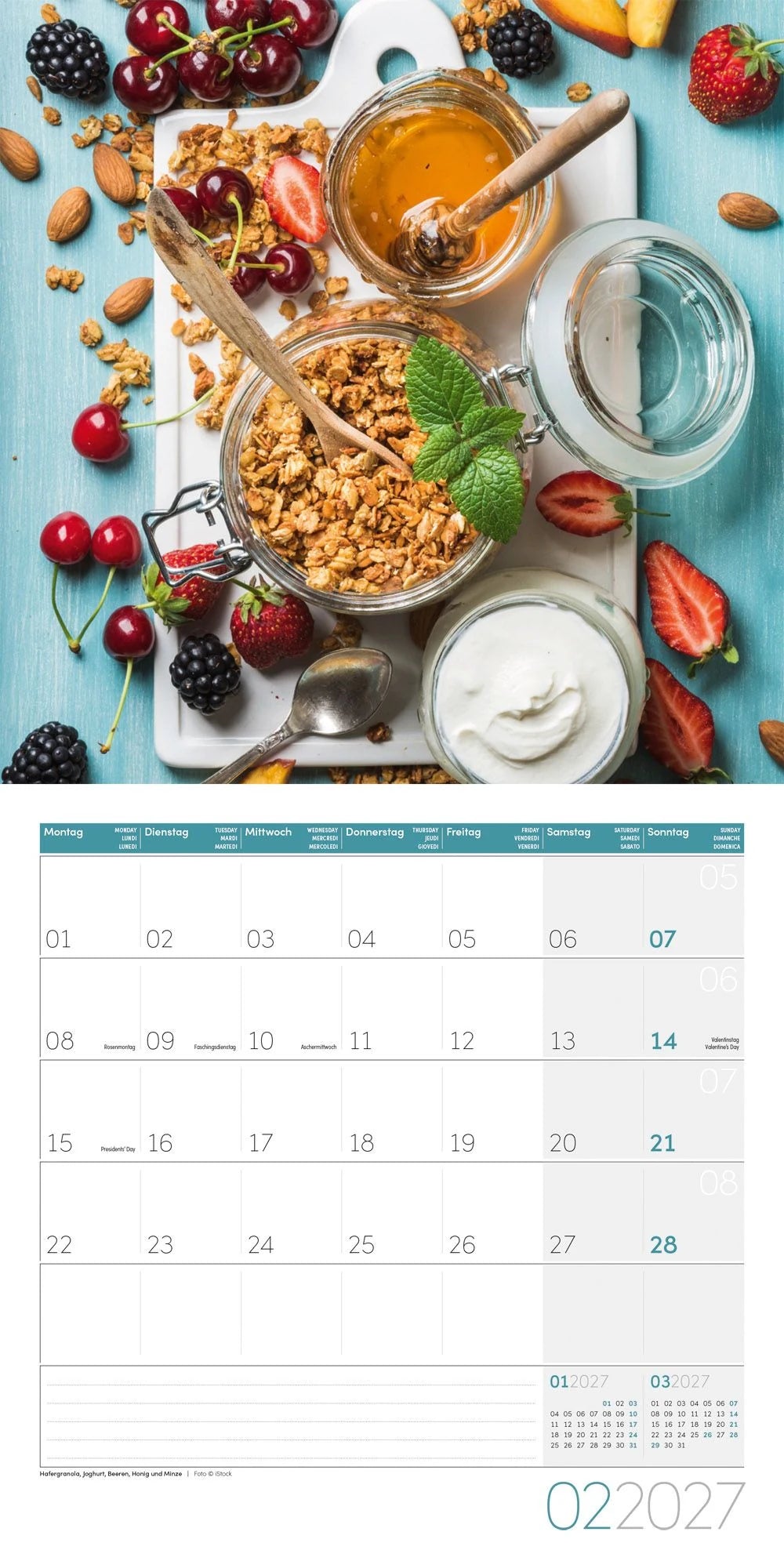 Food Kalender 2027 - 30x30 - Art12 – Ansicht