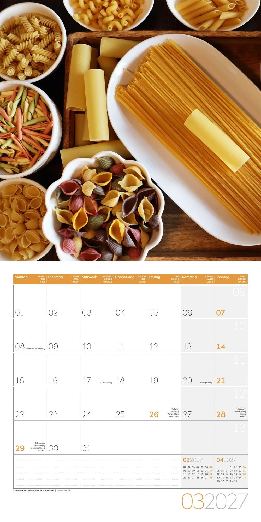 Food Kalender 2027 - 30x30 - Art12 – Ansicht