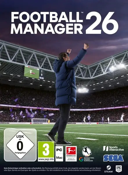Football Manager 26 Code in a Box PC Spiel Cover