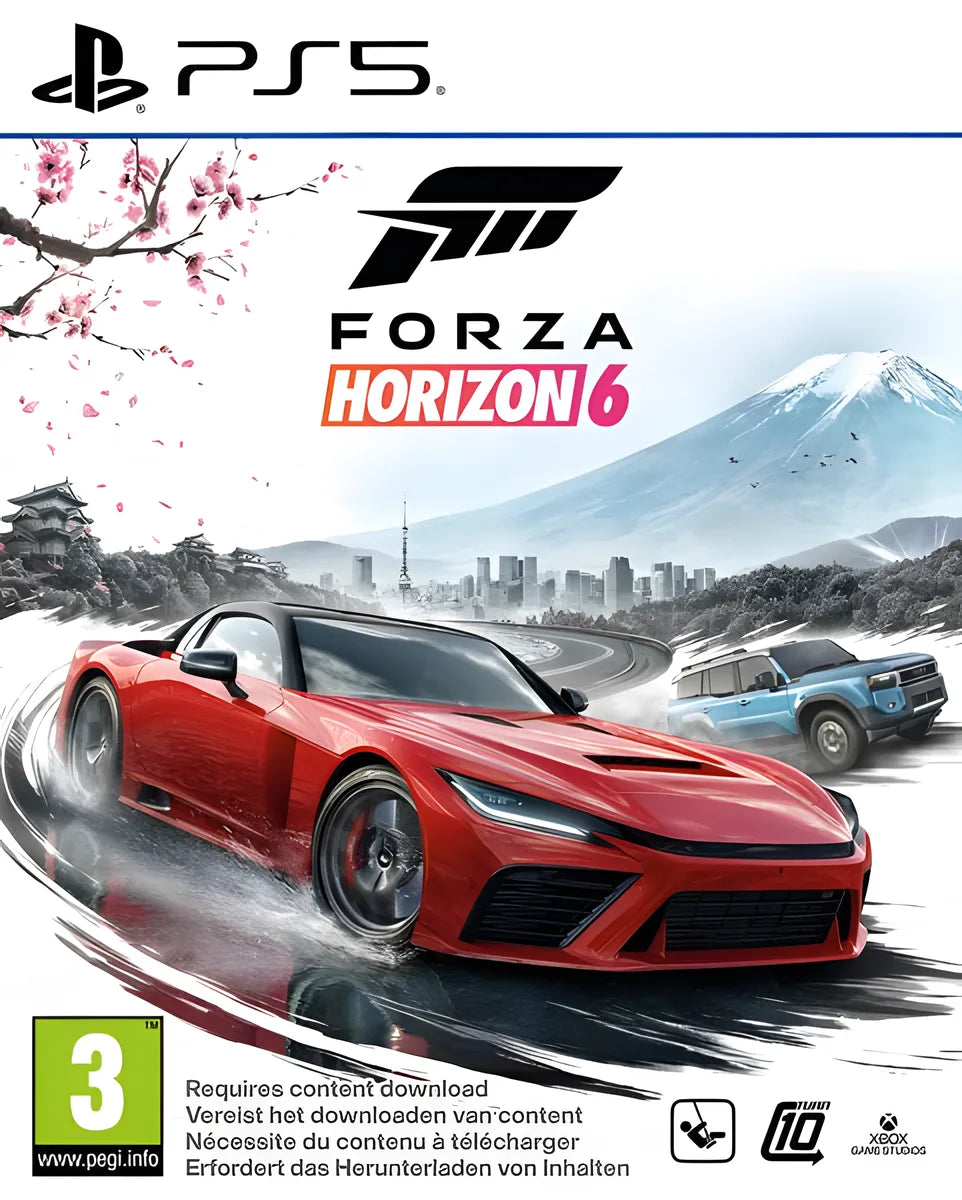 Cover: Forza Horizon 6 - PEGI für PlayStation 5. Publisher: XBOX Game Studios