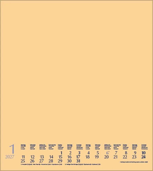 Foto-Malen-Basteln Bastelkalender beige 2027 – Ansicht