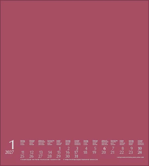 Foto-Malen-Basteln Bastelkalender bordeaux 2027 – Ansicht