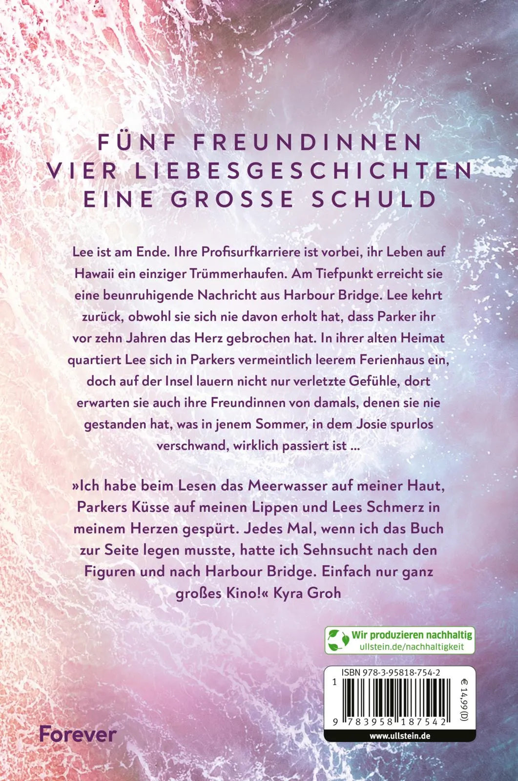 Buchrückseite von 'Four Secrets to Share' mit Klappentext - Paperback