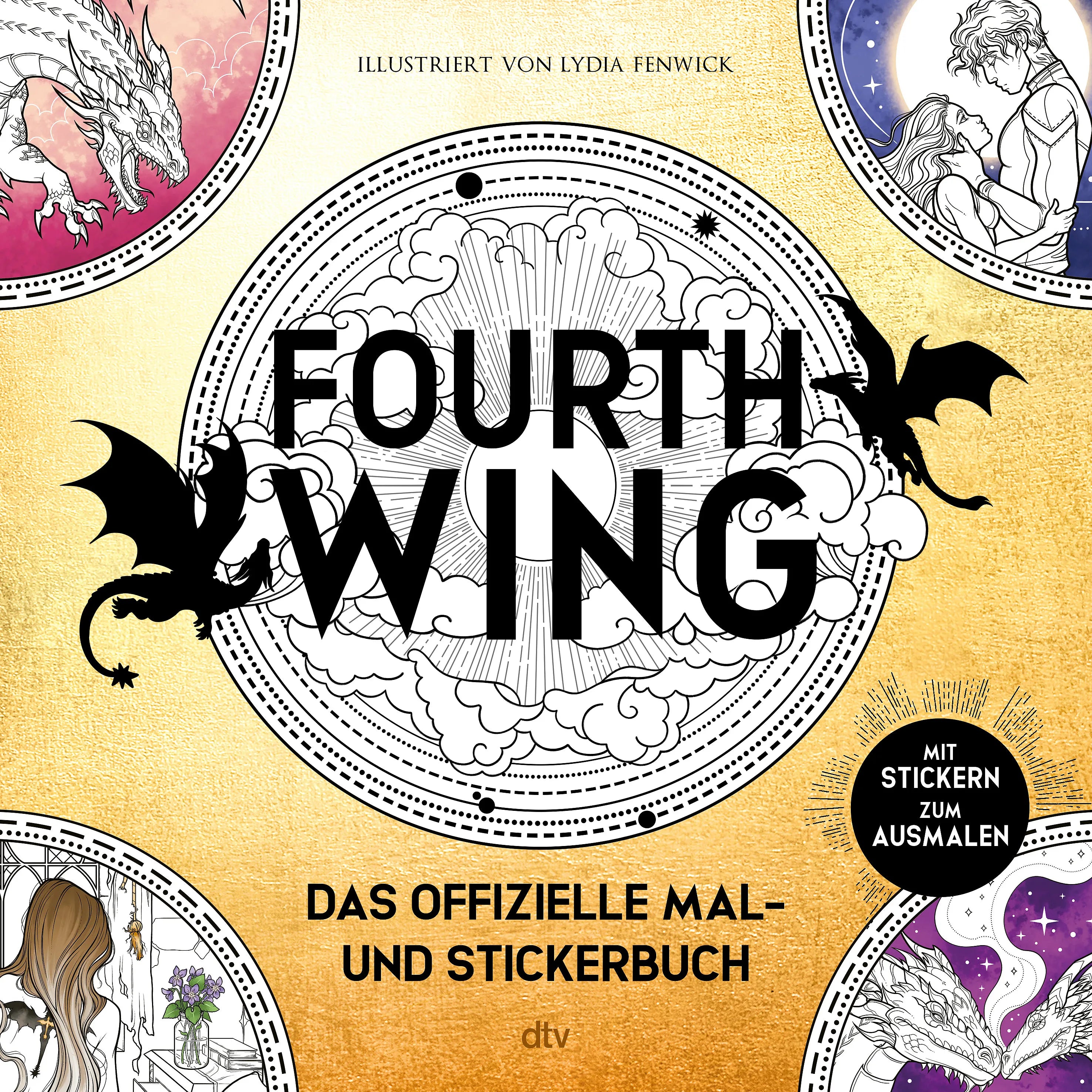 Cover: Fourth Wing: Das offizielle Mal- und Stickerbuch (Paperback) von Rebecca Yarros