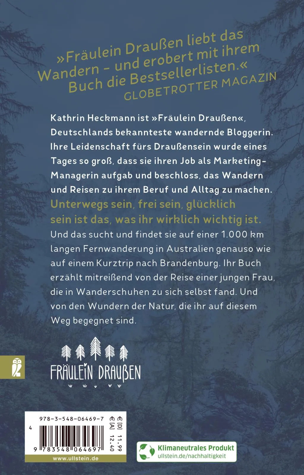 Buchrückseite von 'Fräulein Draußen' mit Klappentext - Taschenbuch
