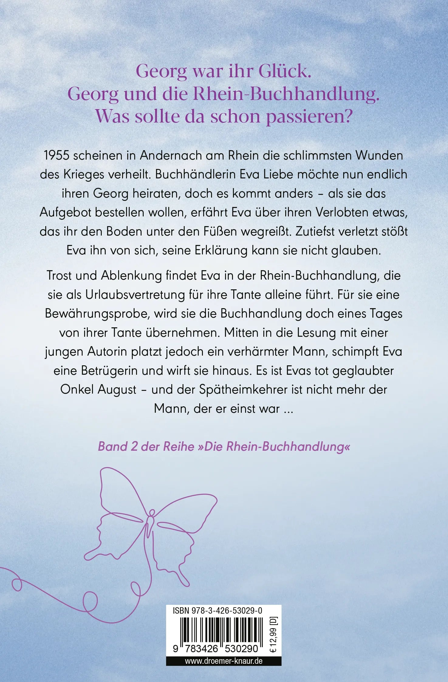 Buchrückseite von 'Fräulein Liebe und der Traum vom Leben' mit Klappentext - Taschenbuch