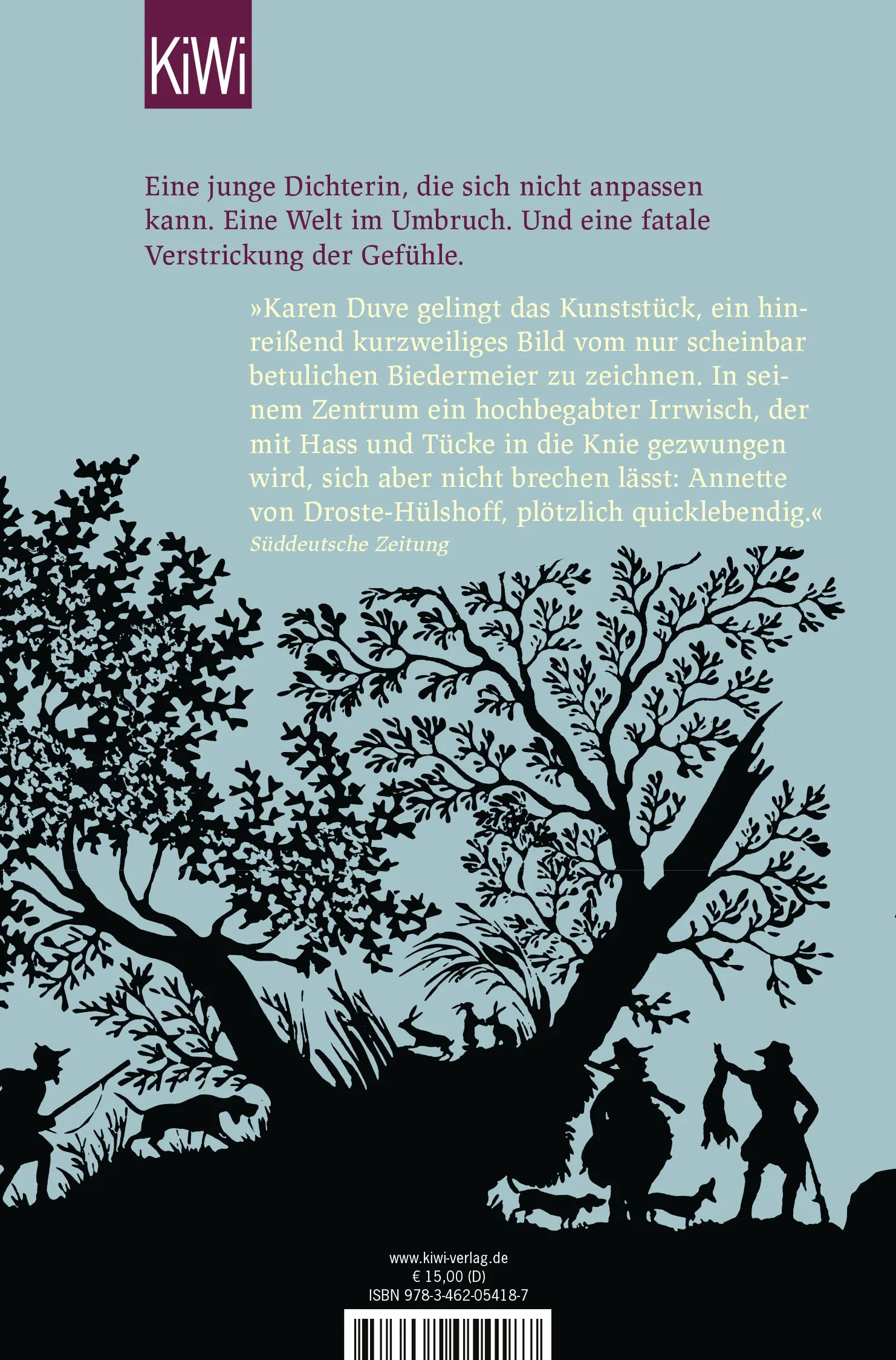 Buchrückseite von 'Fräulein Nettes kurzer Sommer' mit Klappentext - Taschenbuch