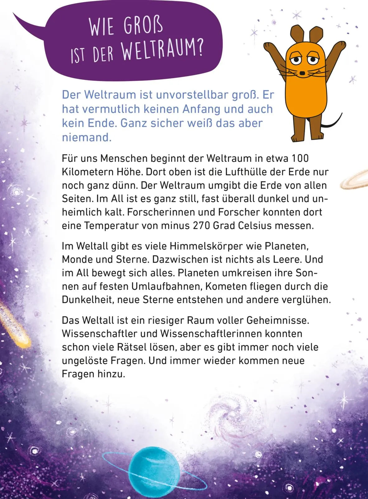 Abbildung von 'Frag doch mal ... die Maus: Die wichtigsten Fragen zum Weltraum'