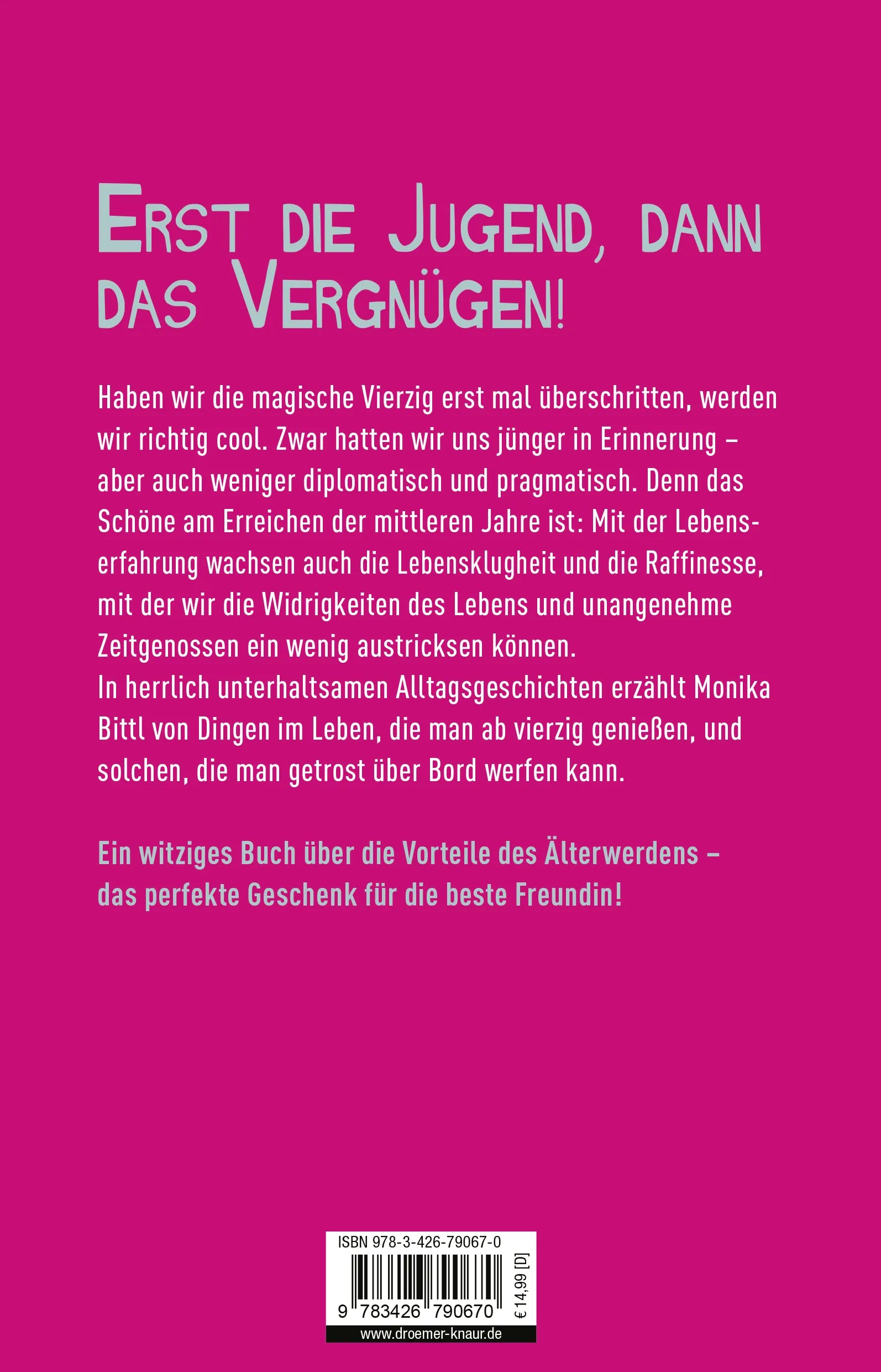 Buchrückseite von 'Frauen lügen nie und werden höchstens 39' mit Klappentext - Paperback