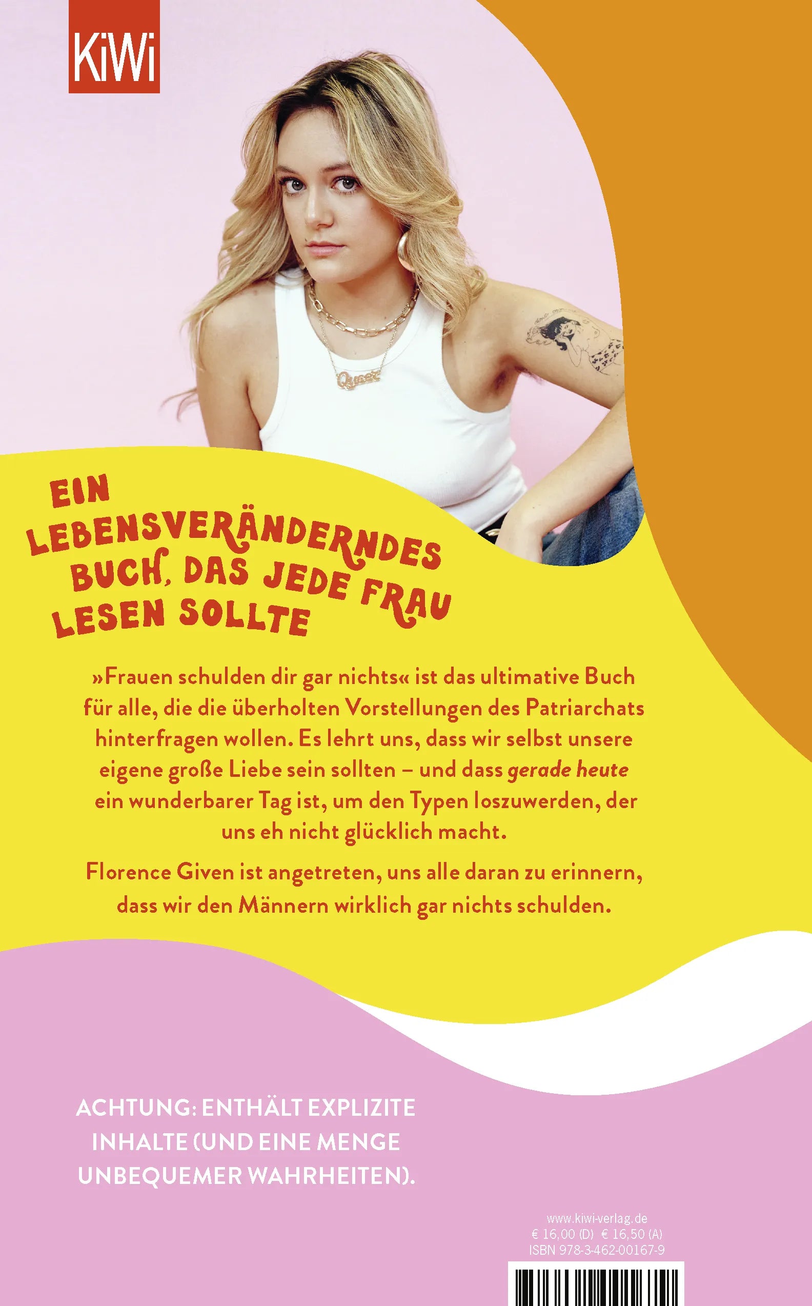 Buchrückseite von 'Frauen schulden dir gar nichts' mit Klappentext - Taschenbuch